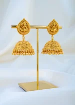 Divya Lakshmi Jhumkas (Antique Gold) EAR001779 - Image 2