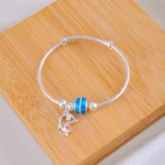 Dolphin Delight Baby Bangle (Silver) BABY01862