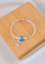 Dolphin Delight Baby Bangle (Silver) BABY01862