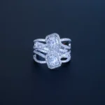 Double Criss Cross Band Ring (Silver) RING01228