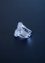 Double Criss Cross Band Ring (Silver) RING01228 - Image 2