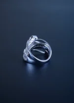 Double Criss Cross Band Ring (Silver) RING01228 - Image 3