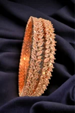 Double Line Marquise Bangles (Rose-Gold) BAN000414