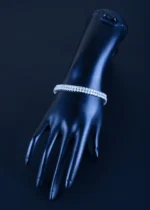 Double Line Tennis Bracelet (Silver) BRA001125 - Image 2
