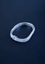 Double Line Tennis Bracelet (Silver) BRA001125 - Image 3