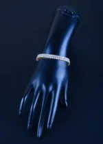 Double Line Tennis Bracelet (Yellow Gold) BRA001124 - Image 2
