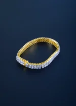 Double Line Tennis Bracelet (Yellow Gold) BRA001124 - Image 3