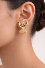 Moonlit Mandala Dangler (Yellow Gold) EAR002514 - Image 2