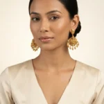 Temple Treasures Ghungroo Drops (Yellow Gold) EAR002516