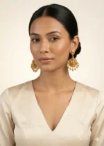 Temple Treasures Ghungroo Drops (Yellow Gold) EAR002516