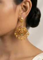 Temple Treasures Ghungroo Drops (Yellow Gold) EAR002516 - Image 2