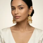 Mayuri Heritage Tiered Earrings (Yellow Gold) EAR002518