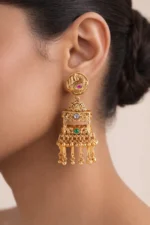 Mayuri Heritage Tiered Earrings (Yellow Gold) EAR002518 - Image 2