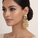 Maharani Haathi Jhumkas (Yellow Gold) EAR002519