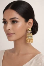 Maharani Haathi Jhumkas (Yellow Gold) EAR002519