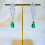 Elara Emerald Shine (Silver) EAR001775