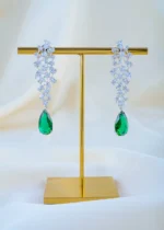 Elara Emerald Shine (Silver) EAR001775
