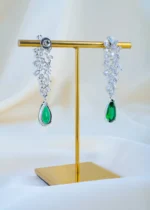 Elara Emerald Shine (Silver) EAR001775 - Image 3