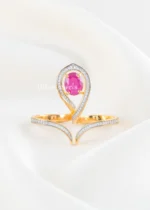 Elara Pink Stone Ring (Yellow Gold) RING02656