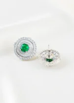 Elara Spark Green Pendant Set (Silver) PSET02662 - Image 3