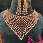 Elegant Diamond Choker Set (Rose-Gold)- NEC15122209