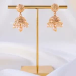 Elegant Pearl Drop Gold Jhumki (Yellow Gold) EAR002375