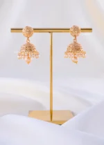 Elegant Pearl Drop Gold Jhumki (Yellow Gold) EAR002375