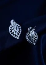 Elegant Studded Pendant Set (Silver) PSET01464 - Image 2