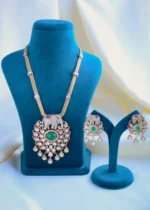 Elephant Moissanite Polki Set (Yellow Gold) NEC000871