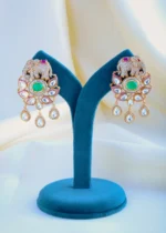 Elephant Moissanite Polki Set (Yellow Gold) NEC000871 - Image 3