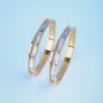 Elevated Suqare Bangles (Yellow Gold) BAN000981