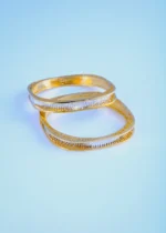 Elevated Suqare Bangles (Yellow Gold) BAN000981 - Image 3