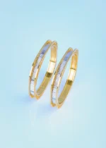 Elevated Suqare Bangles (Yellow Gold) BAN000981 - Image 4
