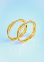 Elevated Suqare Bangles (Yellow Gold) BAN000981 - Image 5