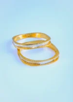 Elevated Suqare Bangles (Yellow Gold) BAN000981 - Image 6