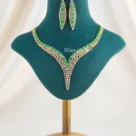 Elira Green Elegance necklace set (Yellow Gold) NEC002626