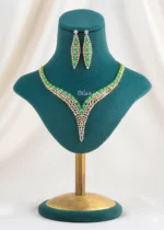 Elira Green Elegance necklace set (Yellow Gold) NEC002626