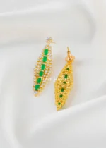 Elira Green Elegance necklace set (Yellow Gold) NEC002626 - Image 3