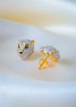 Embellished Panther Earrings (Yellow Gold) EAR001323 - Image 3