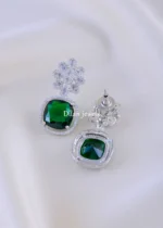 Emerald Aura Earrings (Silver) EAR002075 - Image 3