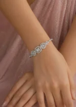 Emerald Bloom Bracelet (Silver) BRA002560 - Image 4