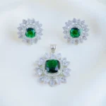 Emerald Bloom Set (Silver) PSET01767