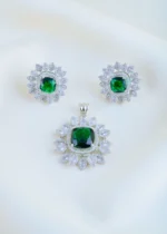 Emerald Bloom Set (Silver) PSET01767