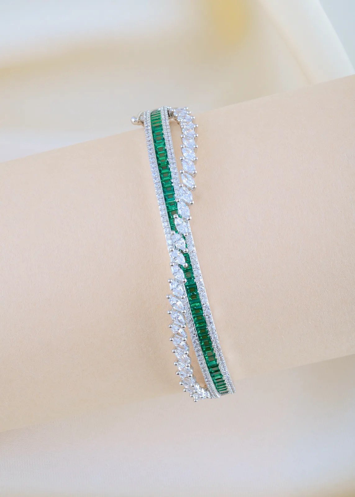 Emerald-Cascade-Bracelet-BRA001794a Emerald Cascade Bracelet BRA001794 - Image 1