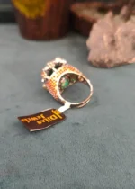Emerald Cocktail Ring Adjustable (White gold) RIN000037 - Image 2