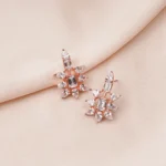 Emerald Cut Statement Earrings (Rose Gold) EAR000684
