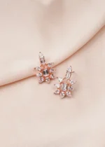 Emerald Cut Statement Earrings (Rose Gold) EAR000684