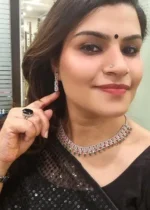 Emerald Diamond Necklace Set (Rose-Gold)- NEC02122201 - Image 2