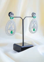 Emerald Grace Earrings (Silver) EAR001480 - Image 2
