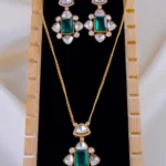 Emerald Grace Polki Set (Antique Gold) NEC002002